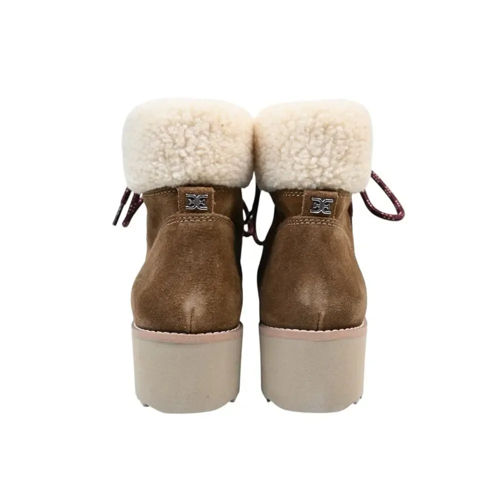 Sam Edelman Womens 8.5 Franc Suede Hiking Suede Boots in Toffee NEW